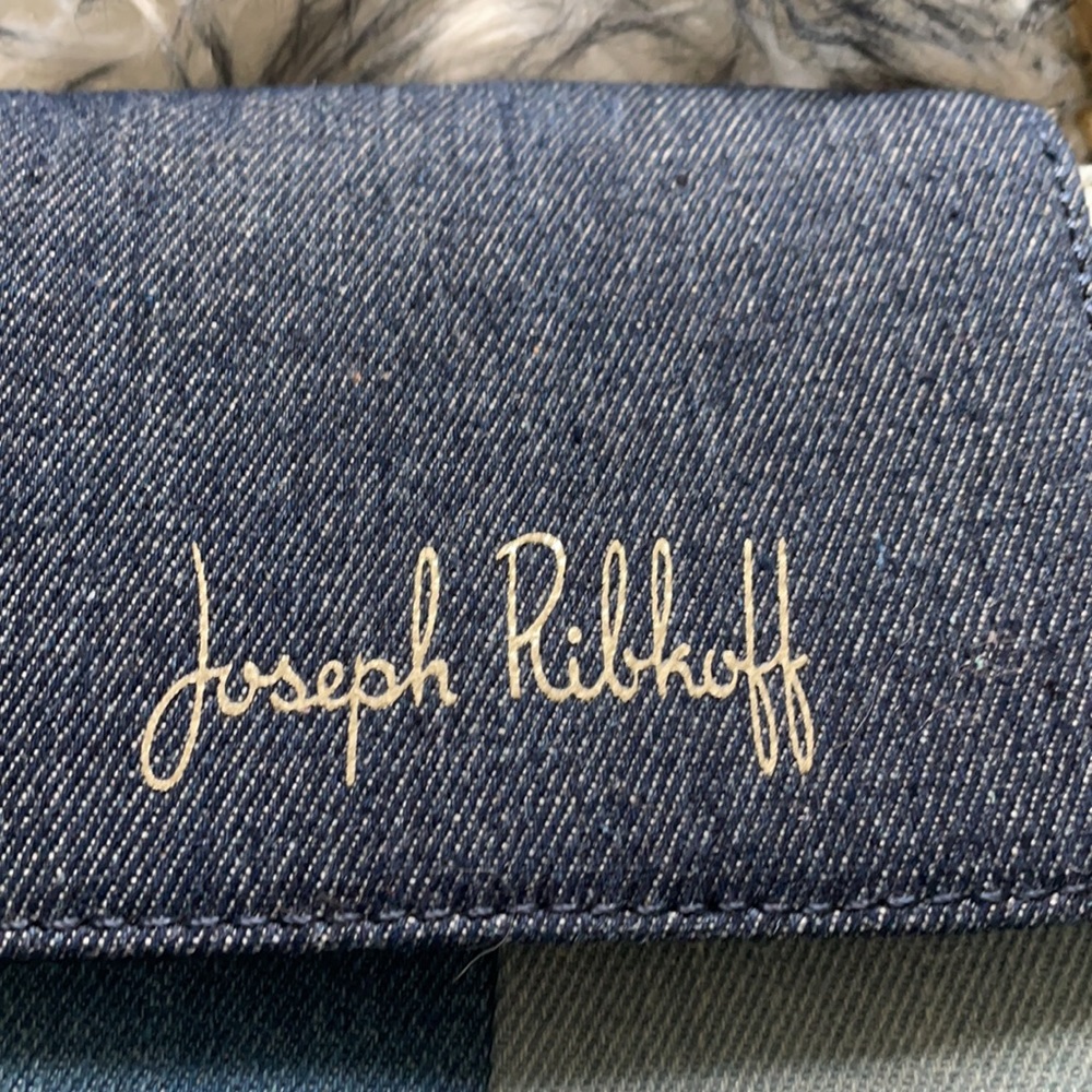 Joseph Ribkoff Crossbody Handbag Purse Denim With Metallic Gold. NWOT - Picture 2 of 7
